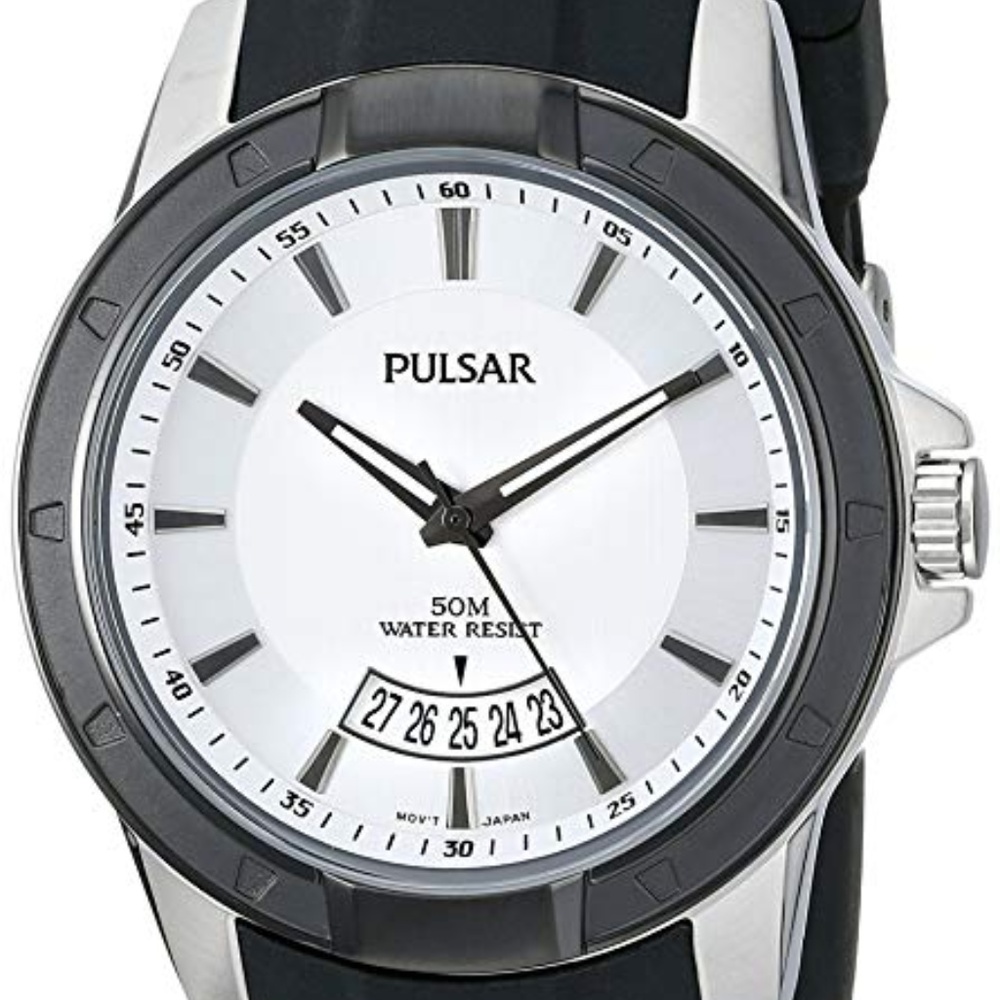 Pulsar On The Go Steel Silver Dial Mens Watch
